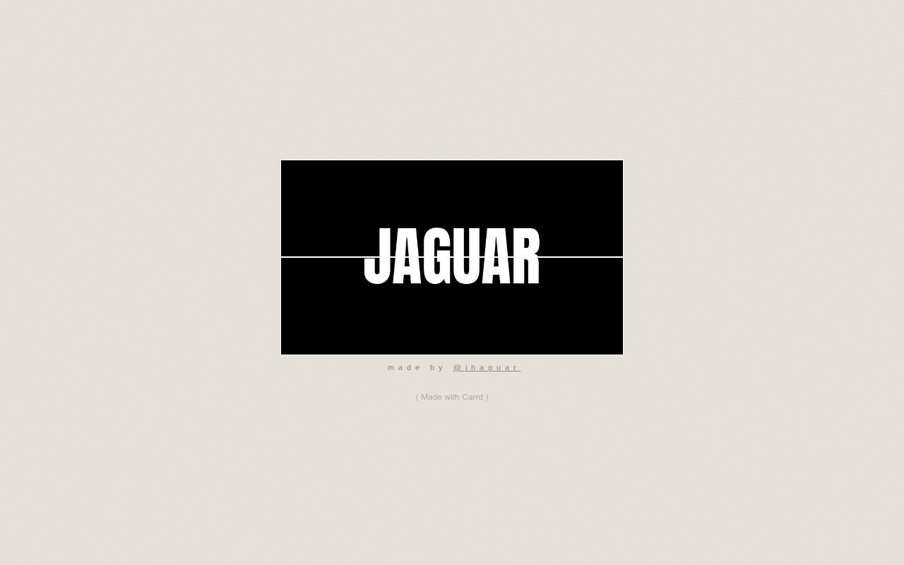 Carrd profile picture for @jaguars